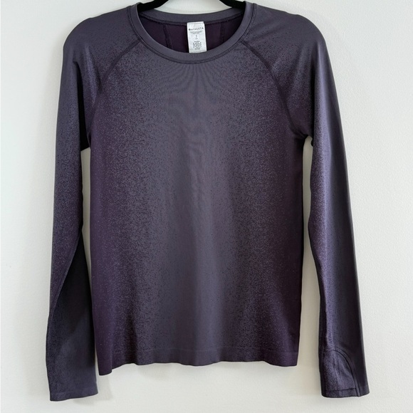 Athleta Momentum Seamless Dark Purple Long Sleeve Top - Picture 1 of 6